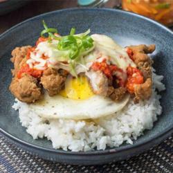 Crispy Ayam Geprek On Rice