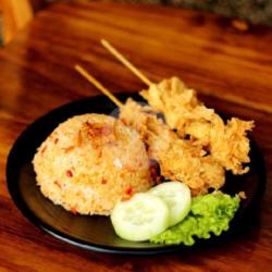 Nasi Uleg Sate Crispy