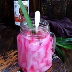 Es Kelapa Muda Gelas   Sirup Kurnia   Susu