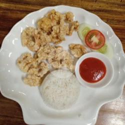 Nasi Udang Goreng Tepung