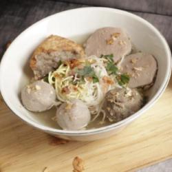 Bakso Kuah Gepeng Komplit Mie Bihun