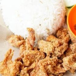 Nasi Kulit Ayam Crispy Mayo