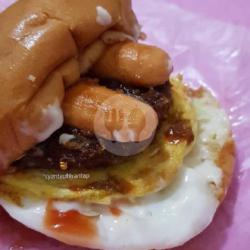 Burger Ayam   Keju   Sosis