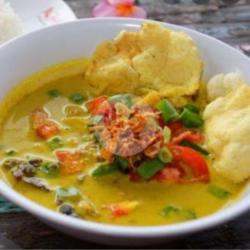 Paket : Soto Sapi Kuah Kuning   Nasi   Emping