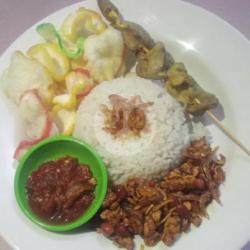 Paket Nasduk Orek Teri Tempe   Sate Ati Ampela