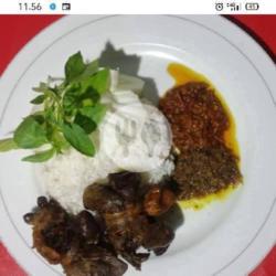 Nasi Dan Ati Ampel Dan Tempe