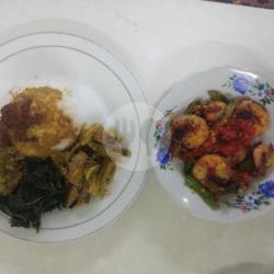 Nasi Rames  Udang Balado