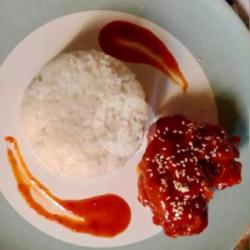 Chicken Hot Lava   Nasi