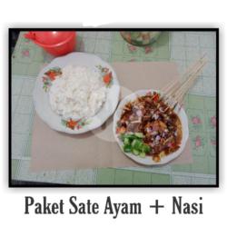 Paket Sate Ayam Madura   Nasi