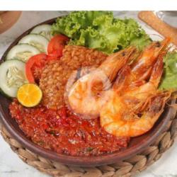 Sambal Bakar Udang Plus Nasi