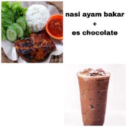 Combo Nasi Ayam Bkr   Es Choholate