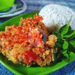 Ayam Geprek Sambal Bawang Mentah   Nasi ( Level 1-5 )