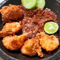 Nasi Penyetan Udang Crispy