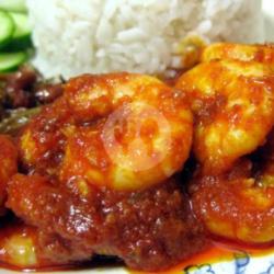 Nasi Sambal Udang   Telur Dadar