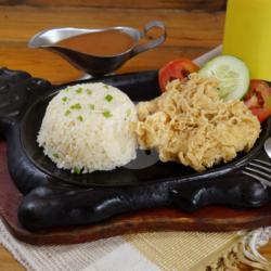 Nasi   Chicken Steak