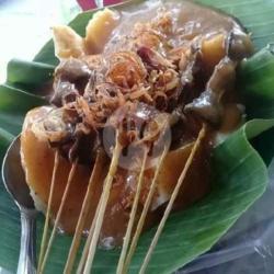 Sate Padang Campur Lidah Jantung Daging 1 Porsi   Ketupat