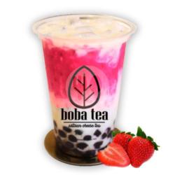 Strawberry Happy With Boba And Cheese