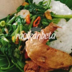 Nasi Oseng Kangkung Ayam ( Sayap )