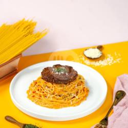 Red Carbonara Beef Burger