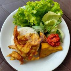 Nasi   Udang   Tahu / Tempe Goreng