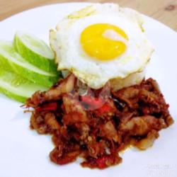 Nasi Sambal Telur Ceplok   Lalapan   Tahu/tempe