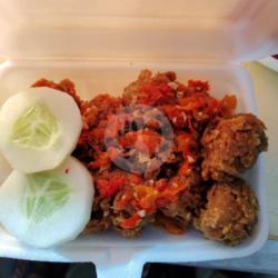 Tahu Crispy Geprek   Nasi