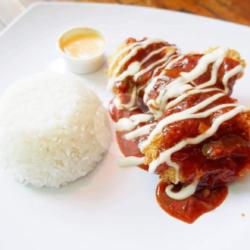 Nasi Chiken Saus Keju