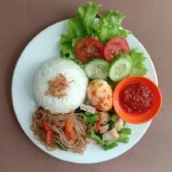 Nasi Rames Balado Telur Bulat