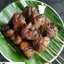 1 Porsi Sate Hati Dan Ampela Ayam Kuah Padang