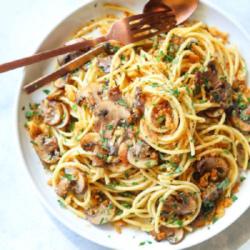 Spaghetti Garlic Mushroom