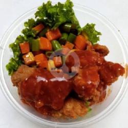 Chicken Pop Rice Sauce Barbeque