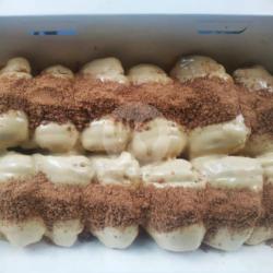 Pisang Crispy Tiramisu   Toping Milo