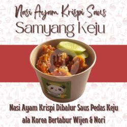 Nasi Ayam Krispi Saus Samyang Keju