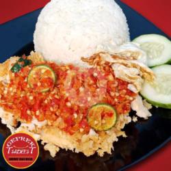 Ayam Geprek Sambal Limau   Nasi