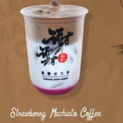 Strawberry Machiato Coffee Fresh Milk Boba