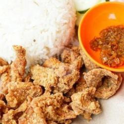 Nasi Kulit Crispy Sambal Bawang