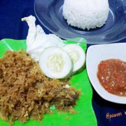 Nasi Ayam Kremes Potong