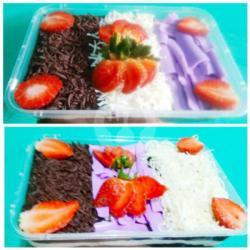 Brownies Lumer Coklat Toping Coklat,taro,keju 750ml Bisa Request Ucapan