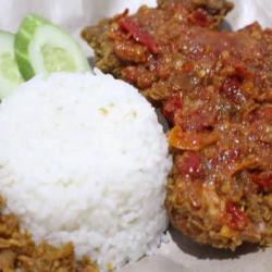 Ayam Geprek Sambel Trasi   Nasi  Es Teh