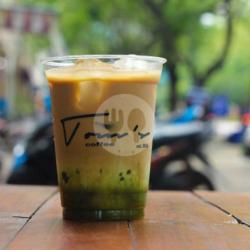 Ice Coffee Green Tea Latte (es Kopi Susu   Grean Tea) Large