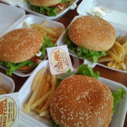 Burger Ayam Crispy Plus Kentang