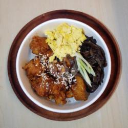 Korean Chicken Crispy Rice Bowl