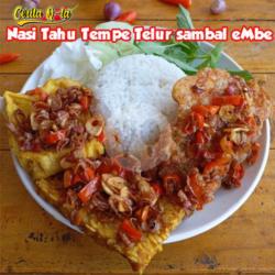 Nasi Tahu Tempe Telur Sambal Embe