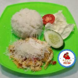 Nasi Telur Geprek Keju