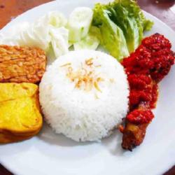 Nasi Terong Balado Tahu Tempe