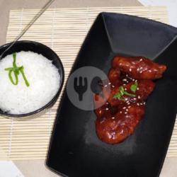 Chicken Fire Wings(3pcs) Bento