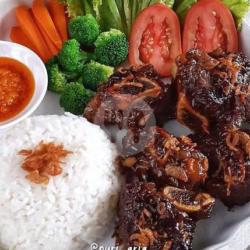Paket Nasi Iga Sapi Bakar Madu Sambel Pedasnya Nagihin