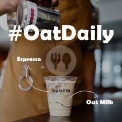 Iced Popcorn Latte Oatly