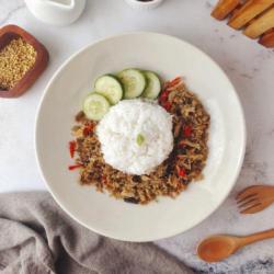 Nasi Ikan Suwir Mercon