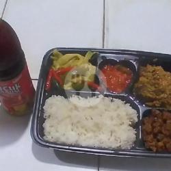 ( Nasi Rames ) Ati Ampela Bumbu Rendang   Teh Pucuk